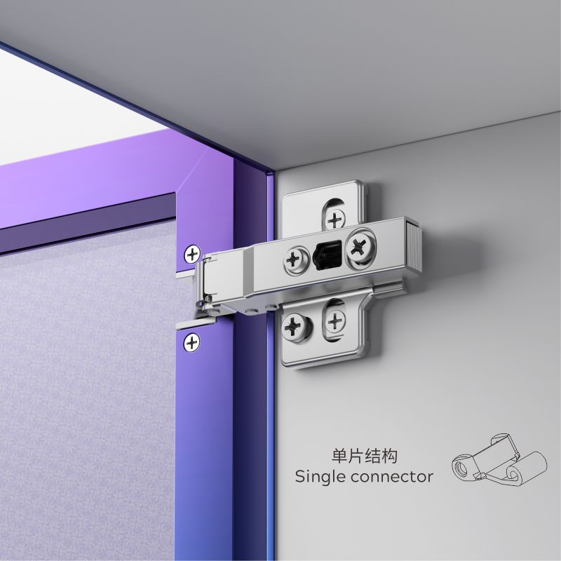 SMALL ANGLE 3D ADJUSTABLE  SOFT CLOSE ALUMINUM DOORFRAME HINGE  (TWO-WAY)