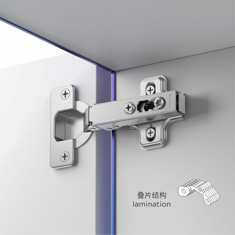 SMALL ANGLE CLIP-ON SOFT CLOSE HINGE  (STOPPABLE TWO-WAY)
